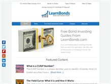 Tablet Screenshot of learnbonds.com